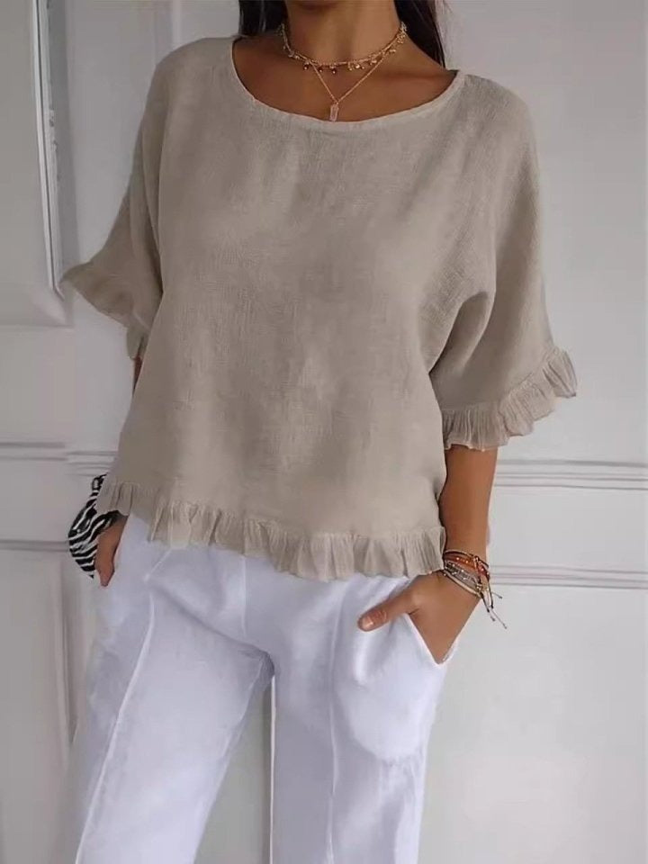 Scarlett | Casual Frilled Sleeve Top