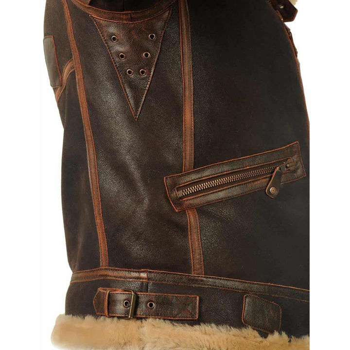 Adrian | Vintage Fur-Lined Aviator Jacket