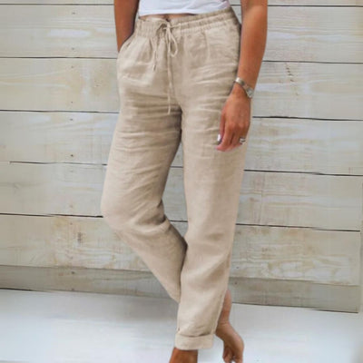 Monika™ - Cotton and Linen Elastic Waistband Trousers (1+1 FREE)