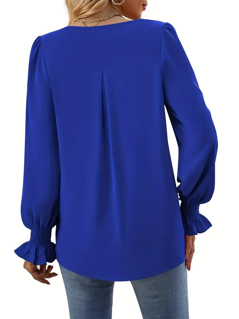 Daisy | Chic V-Neck Puff Sleeve Blouse
