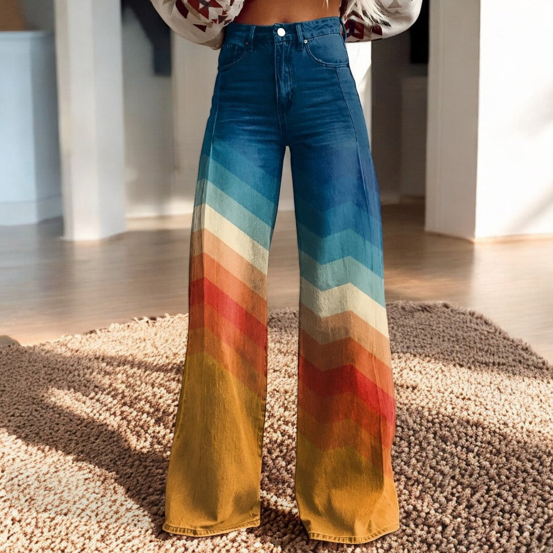 Hannah | Floral Print Wide-Leg Pants