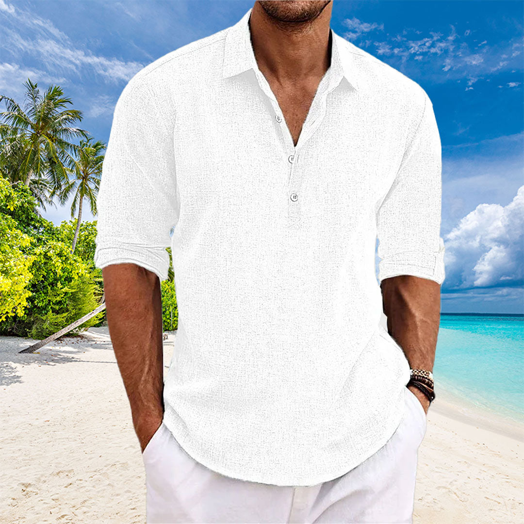 Tyler | Casual Linen Long Sleeve Shirt