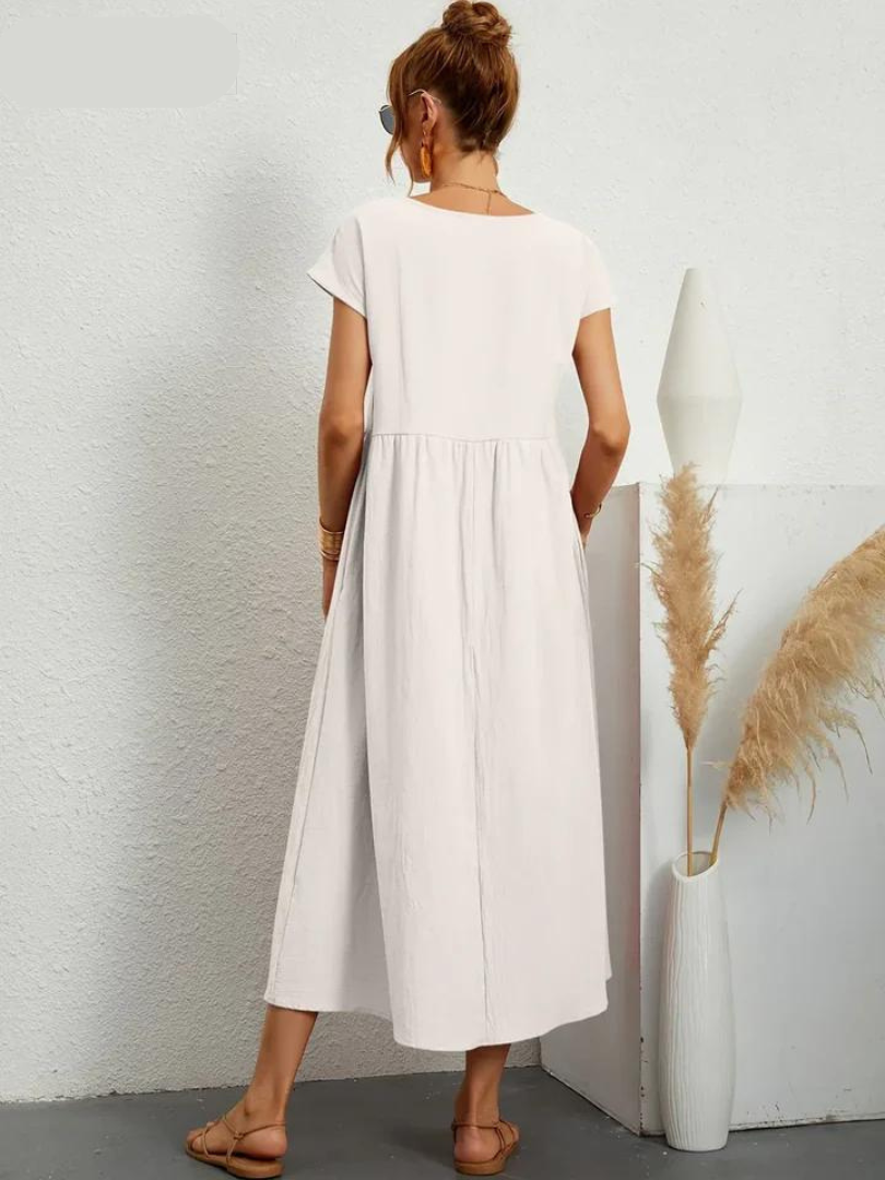 Ruby™ - Elegant essential dress in cotton and linen