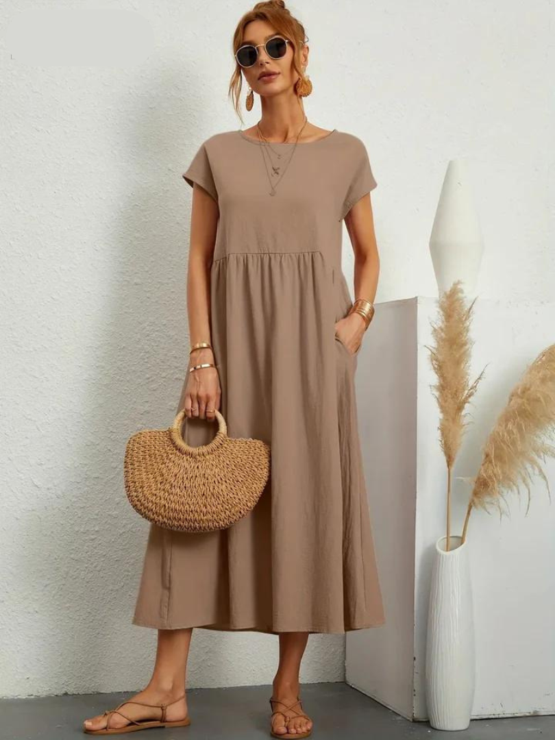 Ruby™ - Elegant essential dress in cotton and linen