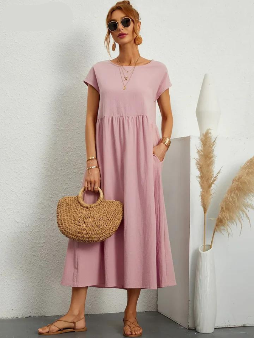 Ruby™ - Elegant essential dress in cotton and linen