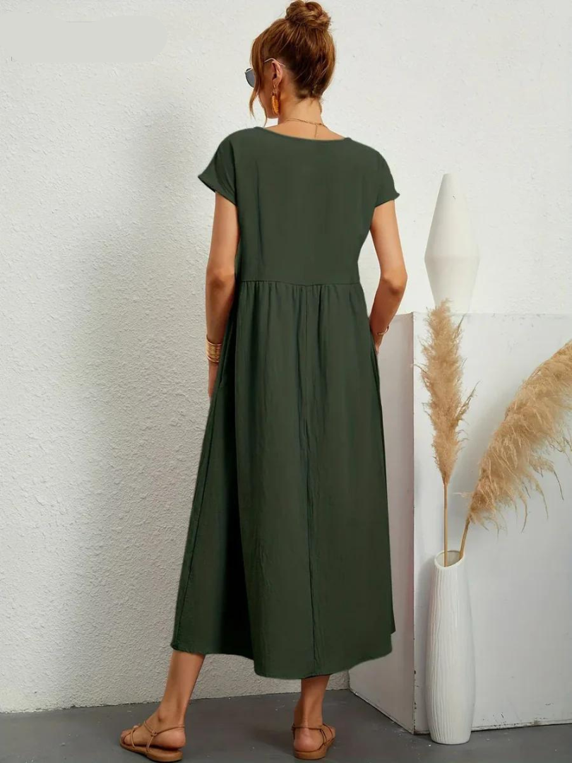 Ruby™ - Elegant essential dress in cotton and linen