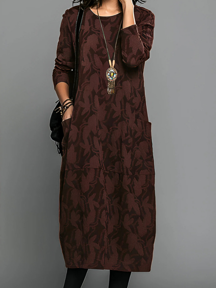 Cassie | Stylish Leaf Print Dress