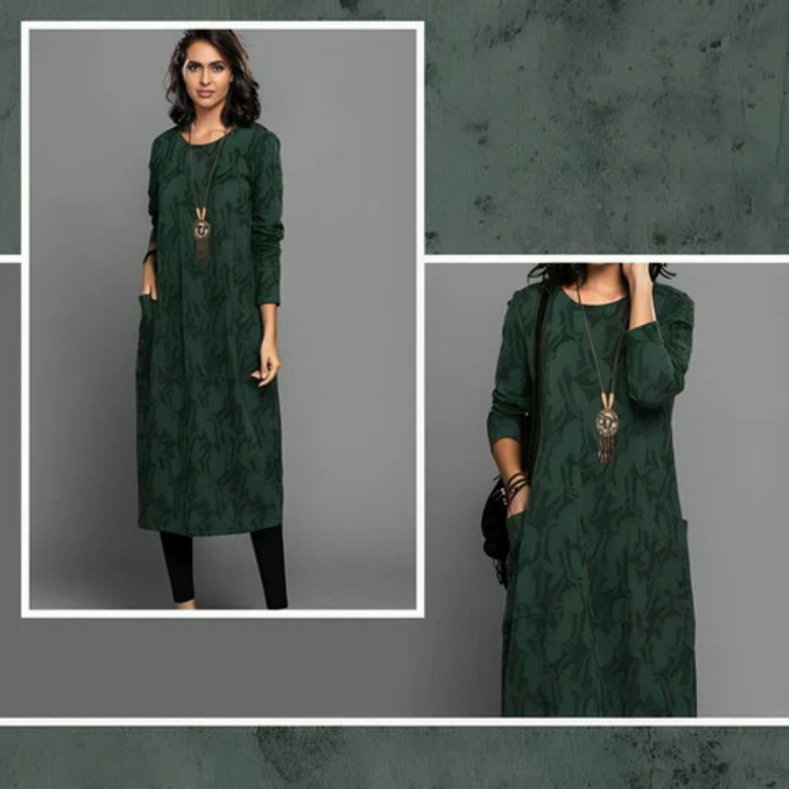Cassie | Stylish Leaf Print Dress