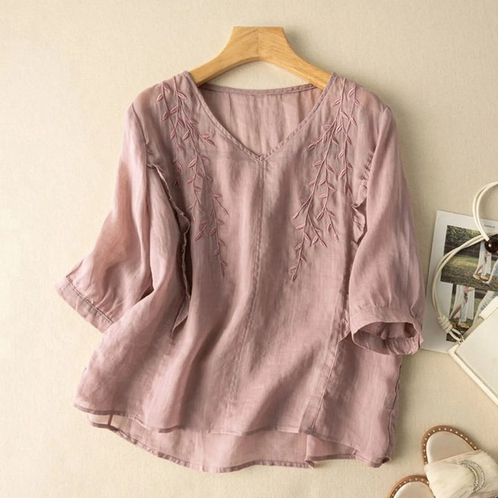 Sylvia | Effortless Flattering V-Neck Blouse