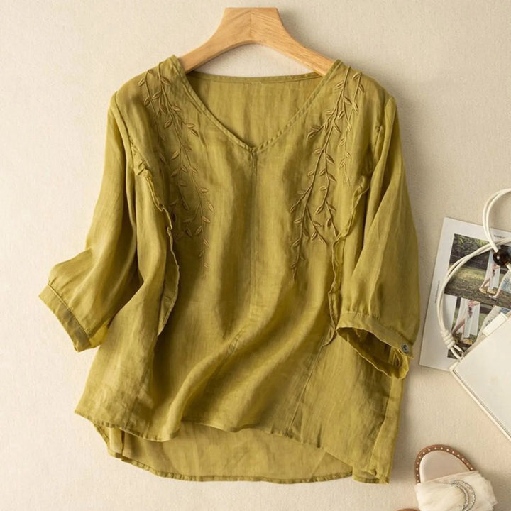 Sylvia | Effortless Flattering V-Neck Blouse