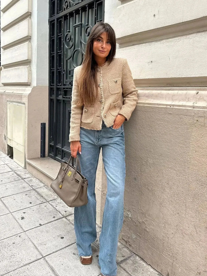 Delilah | Stylish Tweed Cropped Jacket