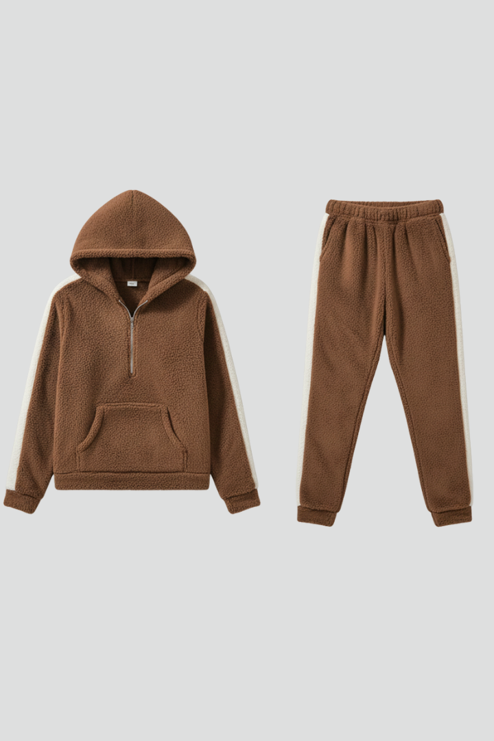 Women Pajama Set with Half Zip