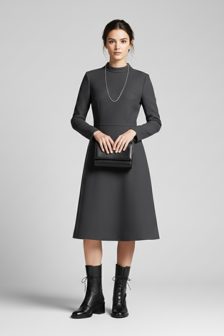 Women’s Ankle Boots with Lace Fastening and Block Heel