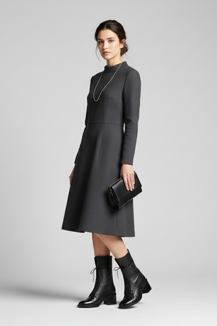 Women’s Ankle Boots with Lace Fastening and Block Heel