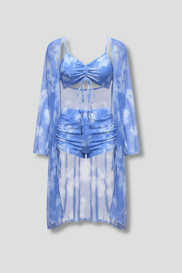 Women’s Bikini Set with Cover-Up and V Neck