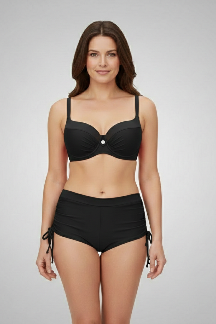 Women’s Bikini Set with Underwire Top and Tie Shorts