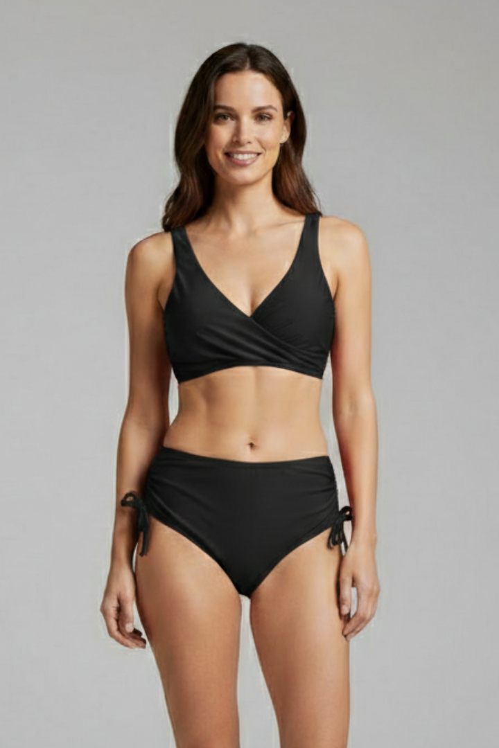 Women’s Bikini Set with Wrap Top and High Waist