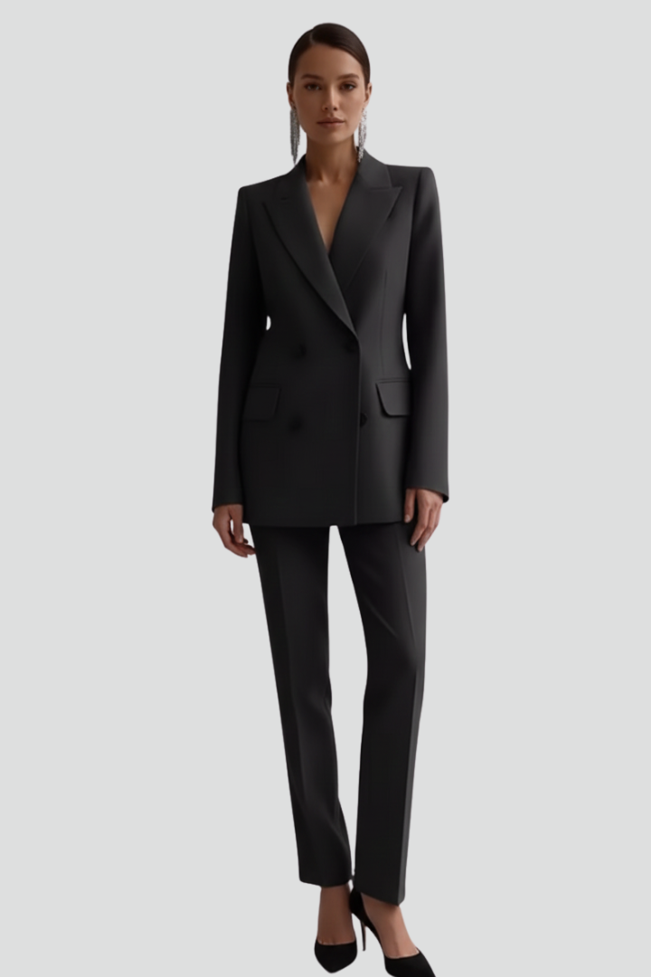 Women’s Blazer and Trousers Set with Long Sleeves