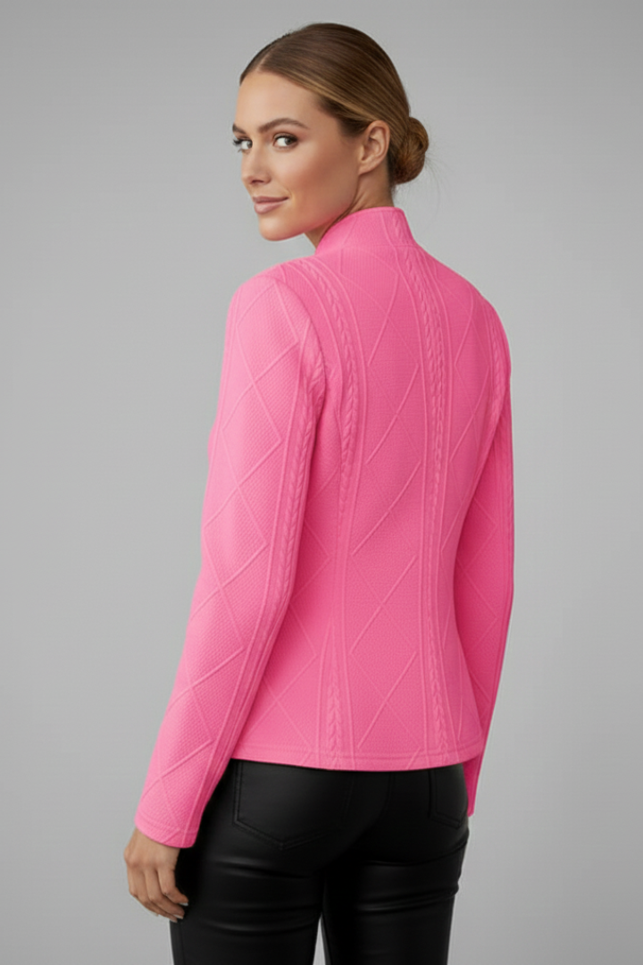 Women’s Blazer with Lapel Collar and Button Closure