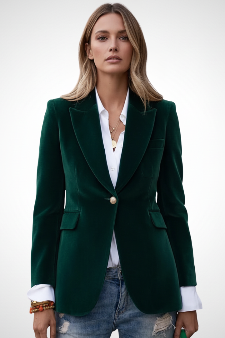 Women’s Blazer with Lapels and Single Button