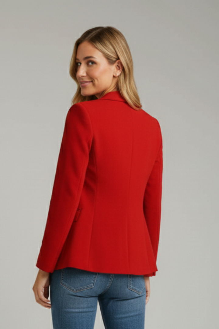 Women’s Blazer with Notched Lapel and Single Button