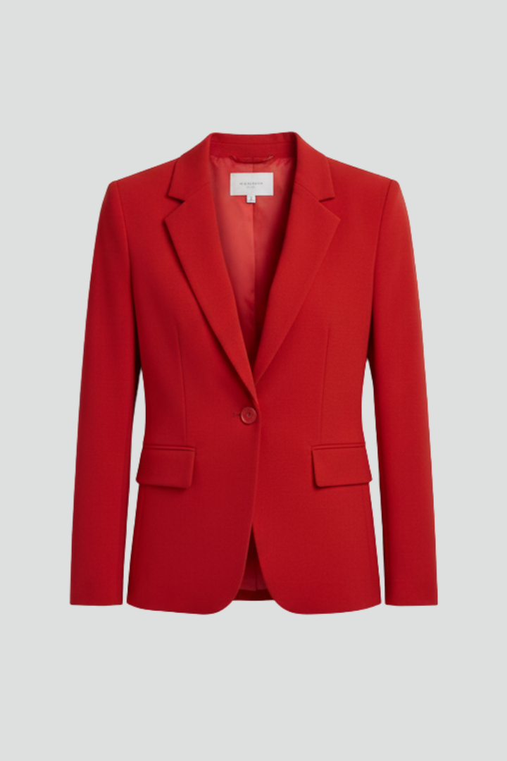Women’s Blazer with Notched Lapel and Single Button
