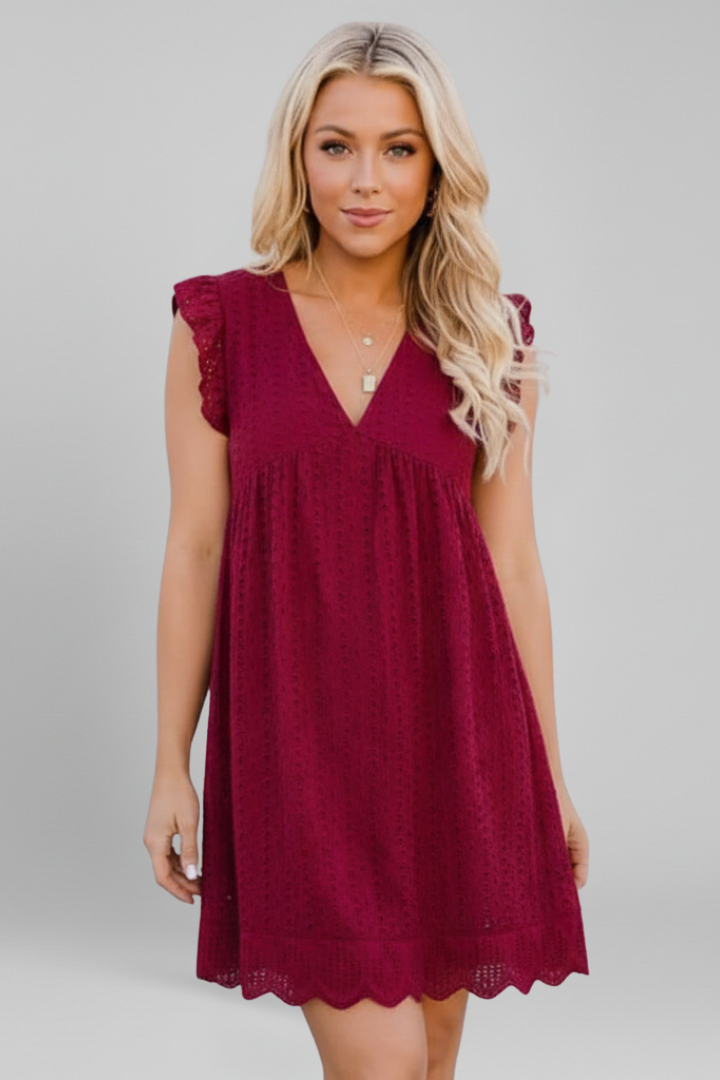 Women’s Dress with Sleeveless Cut and Side Pockets