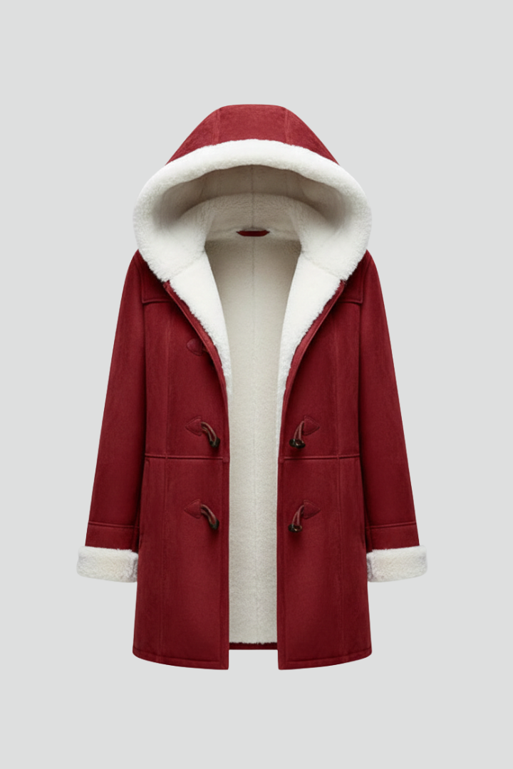 Women’s Hooded Coat with Toggle Closure and Pockets
