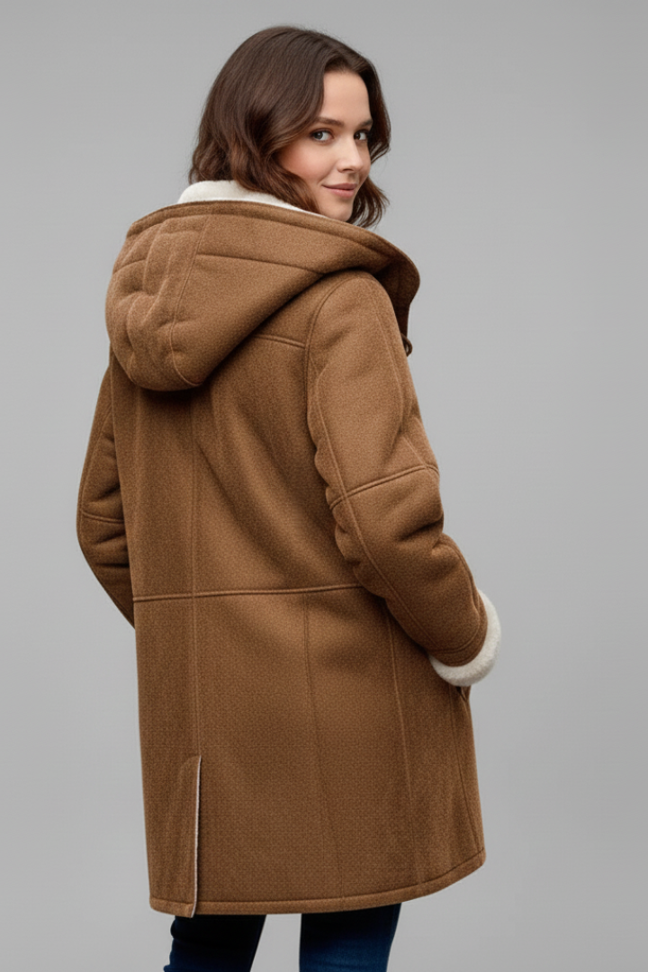 Women’s Hooded Coat with Toggle Fastening and Pockets