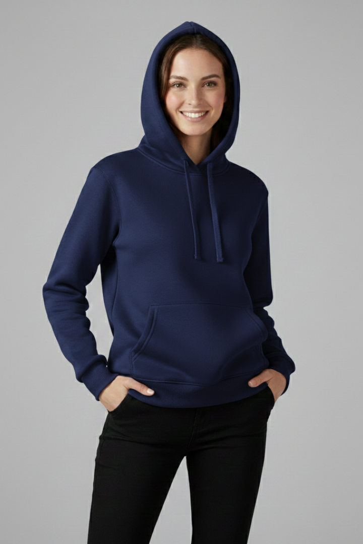 Women’s Hoodie with Adjustable Hood and Ribbed Hem
