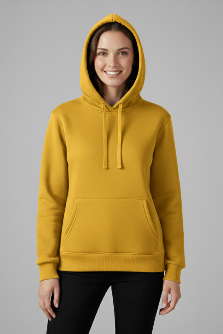 Women’s Hoodie with Adjustable Hood and Ribbed Hem