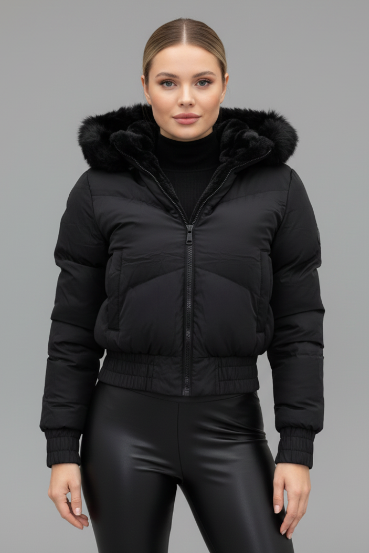 Women’s Jacket with Hood and Elasticated Cuffs