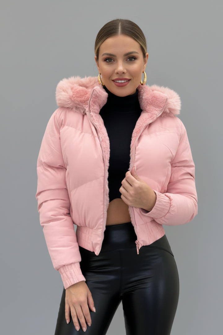 Women’s Jacket with Hood and Elasticated Cuffs