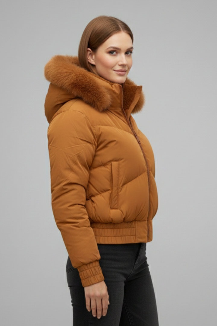 Women’s Jacket with Hood and Elasticated Cuffs
