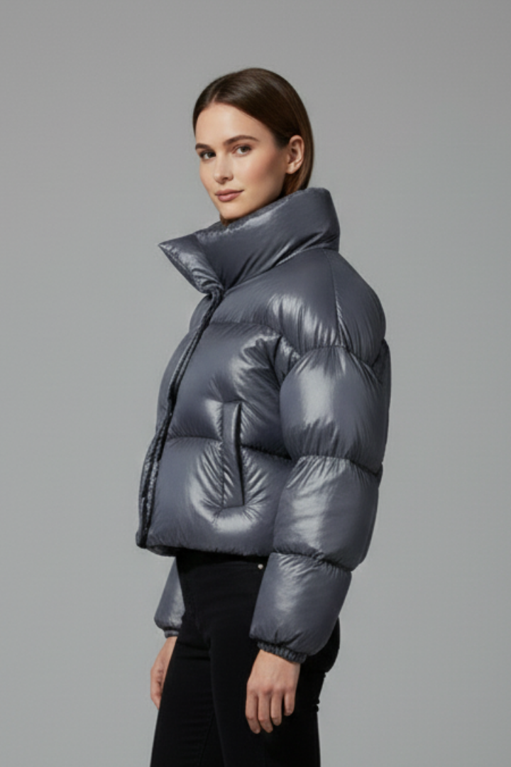 Women’s Jacket with Hood and Zip Closure