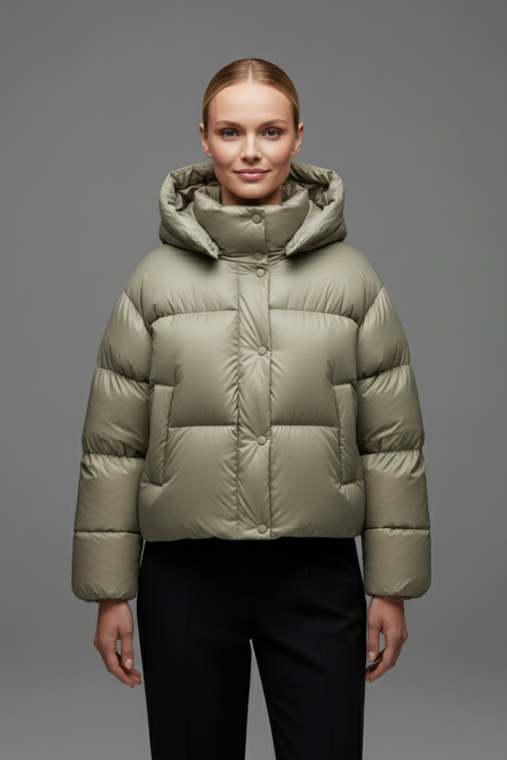 Women’s Jacket with Hood and Zip Closure