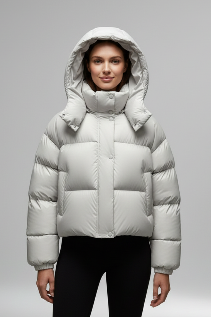 Women’s Jacket with Hood and Zip Closure