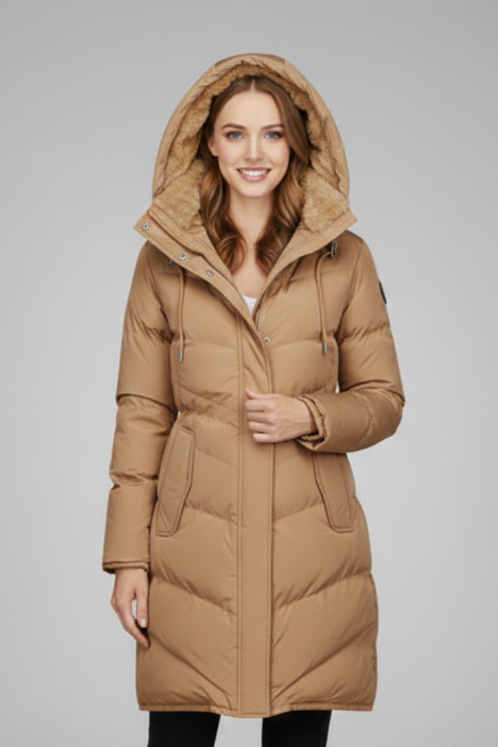 Women’s Jacket with Hood and Zip Fastening