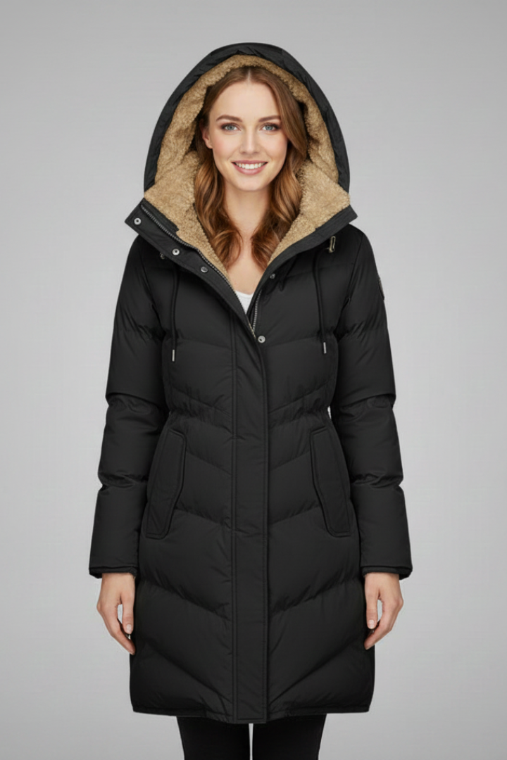 Women’s Jacket with Hood and Zip Fastening