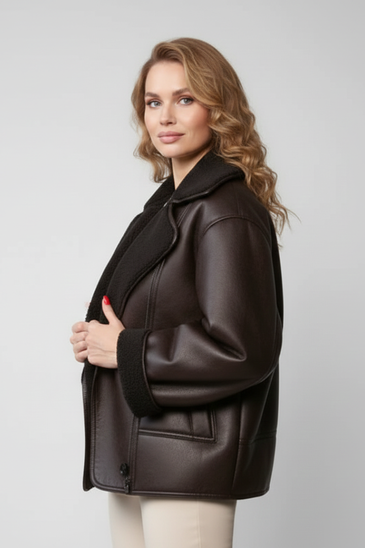 Women’s Jacket with Notched Lapel and Button Fastening