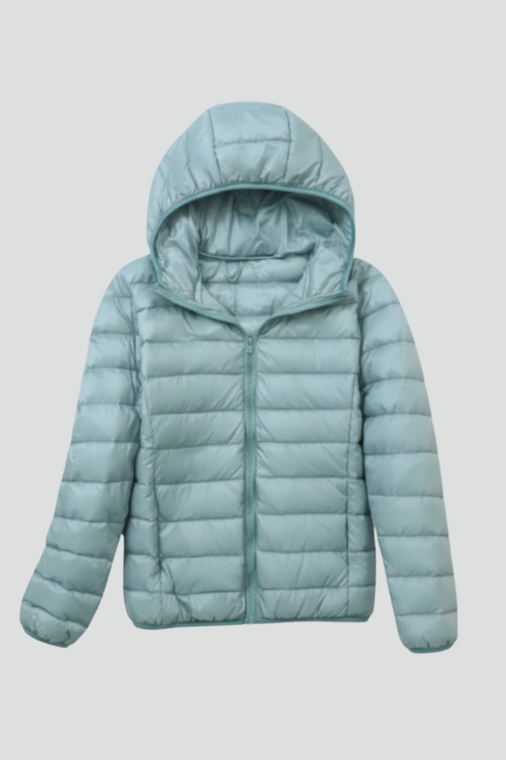 Women’s Jacket with Quilted Surface and Adjustable Hood
