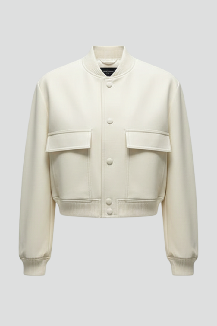 Women’s Jacket with Zip Detail and Sleeveless Design