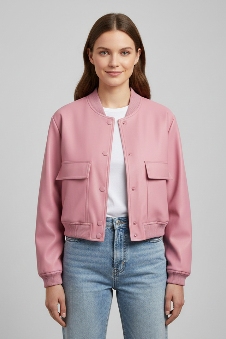 Women’s Jacket with Zip Detail and Sleeveless Design