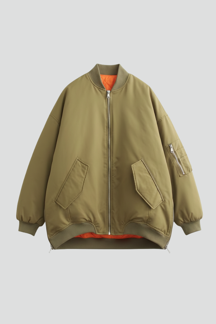 Women’s Jacket with Zipper and Patch Pockets