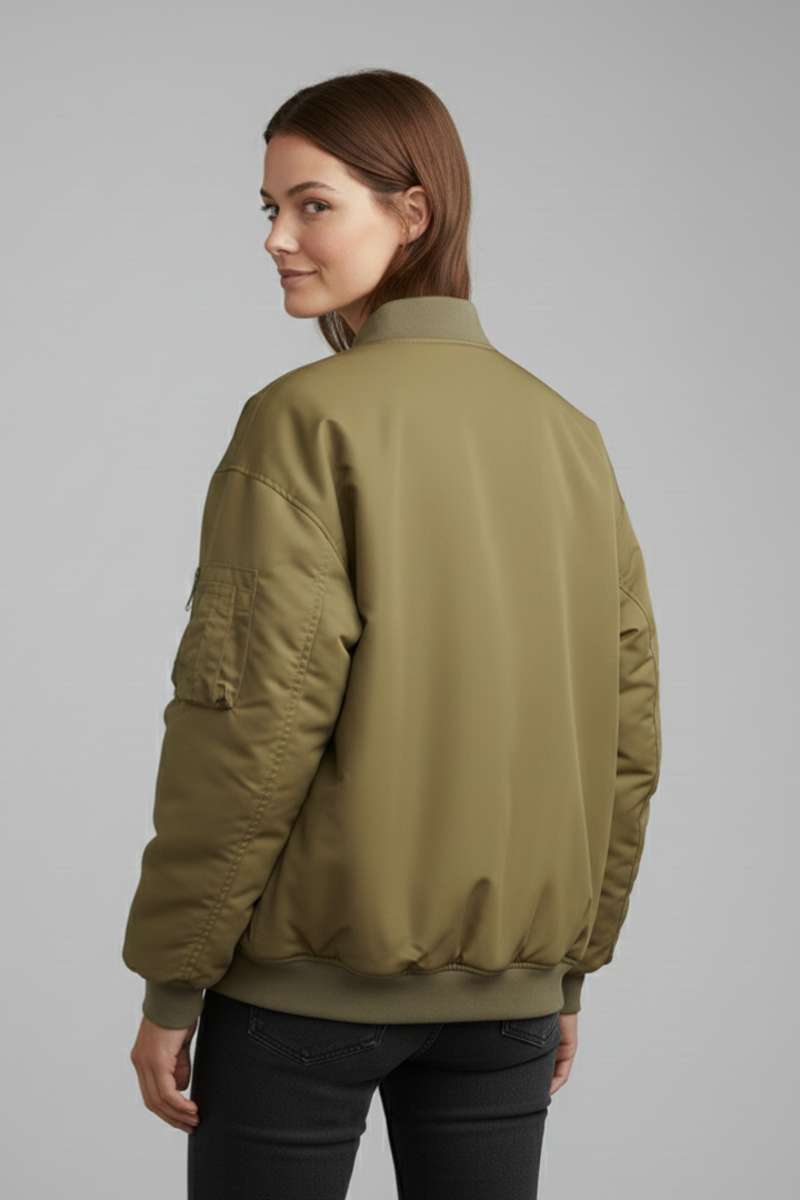 Women’s Jacket with Zipper and Patch Pockets