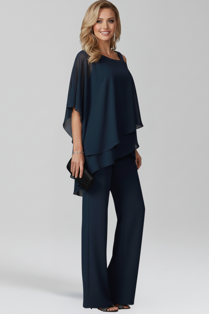 Women’s Jumpsuit with Cold Shoulder and Wide Legs