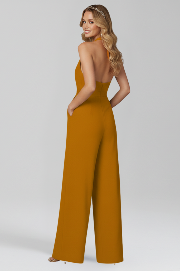 Women’s Jumpsuit with Halter Neck and Wide Legs