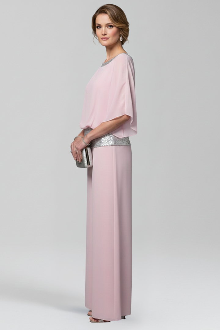 Women’s Jumpsuit with Layered Top and Textured Surface