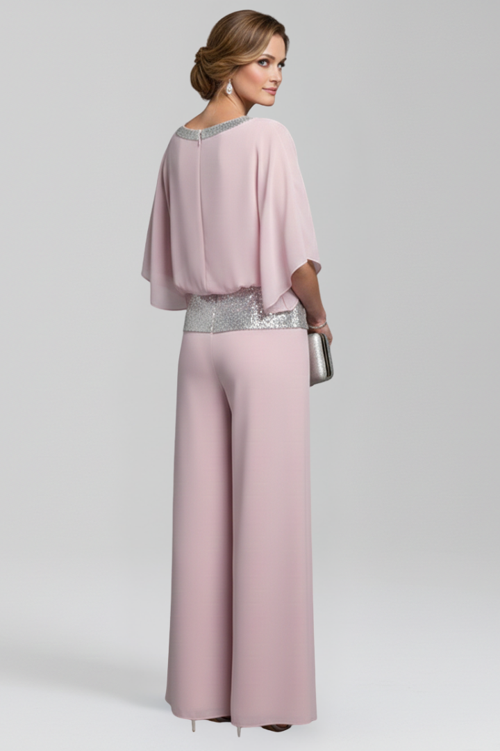 Women’s Jumpsuit with Layered Top and Textured Surface