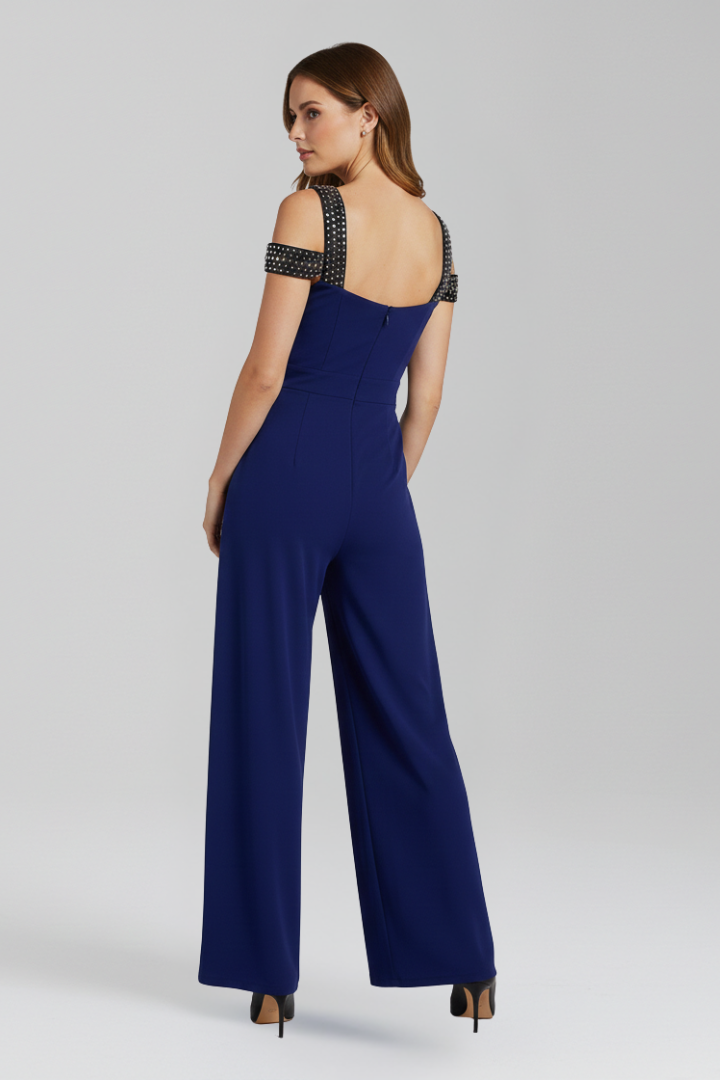 Women’s Jumpsuit with Off-Shoulder Neckline and Wide Legs